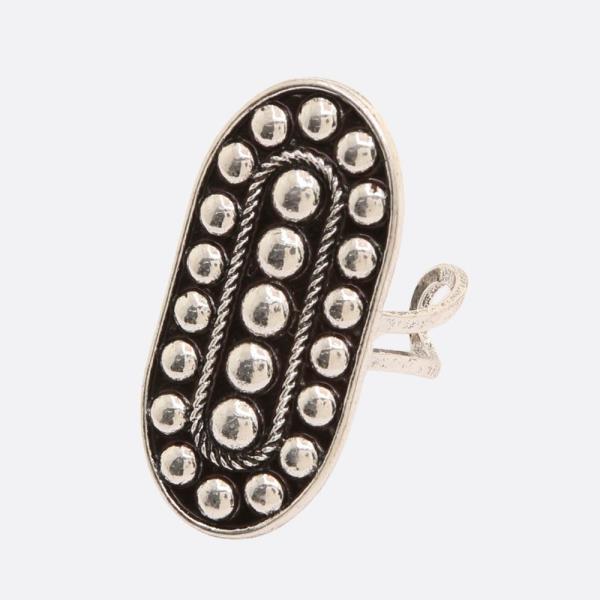 WESTERN STYLE LONG OVAL METAL RING