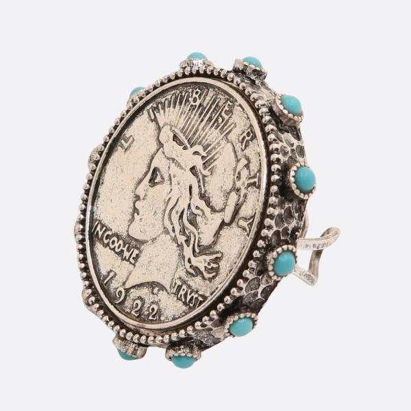 WESTERN STYLE COIN METAL RING