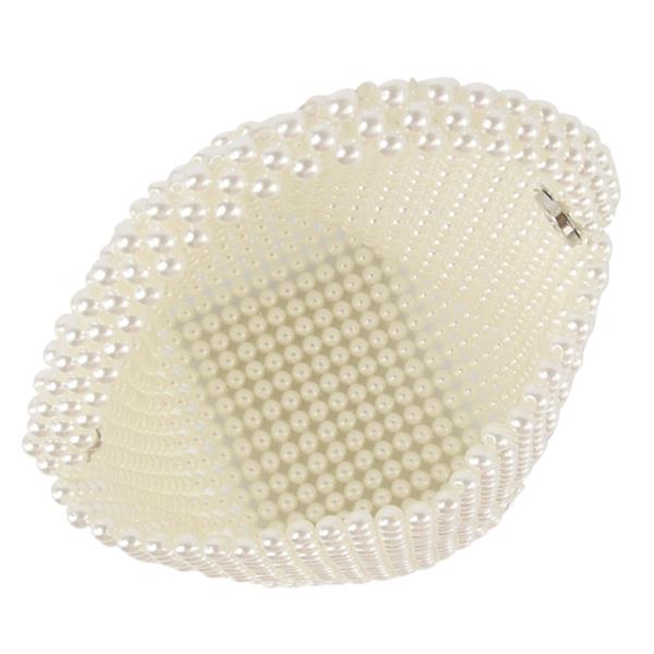 ALL OVER BEADED PEARL CLUTCH WRISTLET BAG