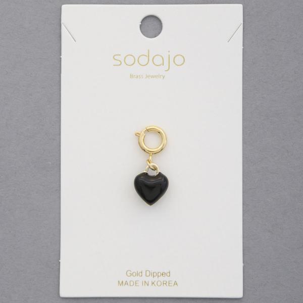 SODAJO HEART GOLD DIPPED NECKLACE CHARM