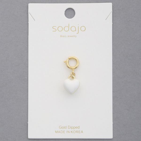 SODAJO HEART GOLD DIPPED NECKLACE CHARM