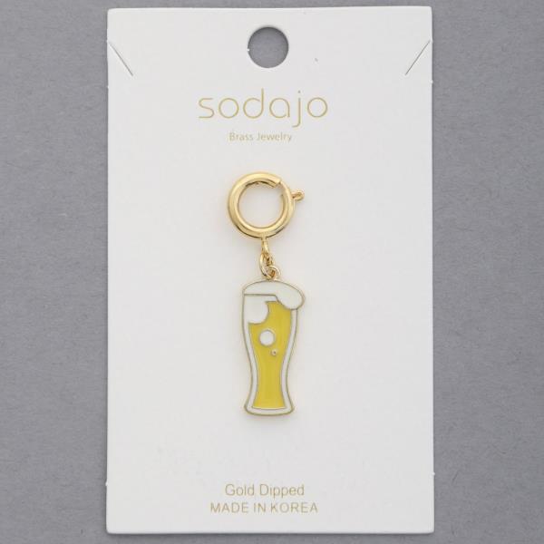 SODAJO BEER GOLD DIPPED NECKLACE CHARM