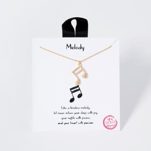 18K GOLD RHODIUM MELODY NECKLACE