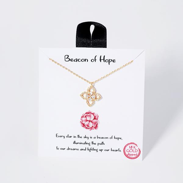 18K GOLD RHODIUM BEACON OF HOPE NECKLACE