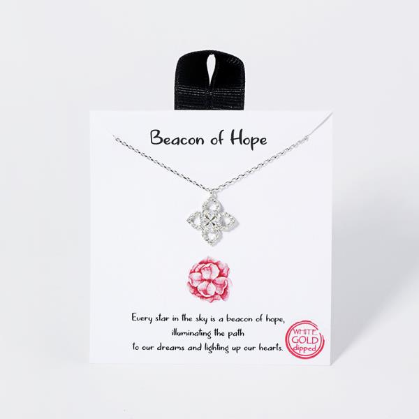 18K GOLD RHODIUM BEACON OF HOPE NECKLACE