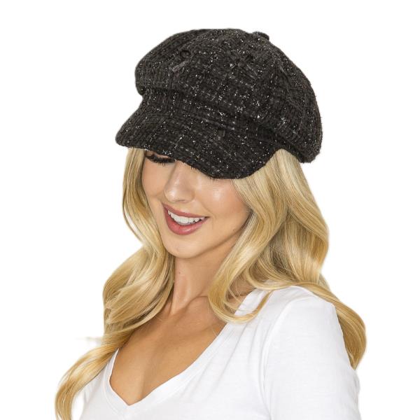 TWEED CABBIE NEWSBOY BERET HAT