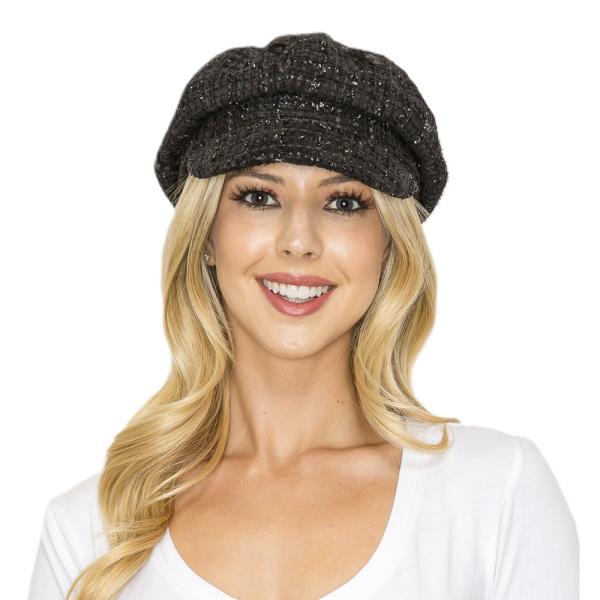 TWEED CABBIE NEWSBOY BERET HAT