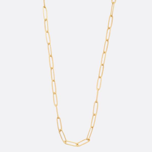 SODAJO OVAL LINK GOLD DIPPED NECKLACE