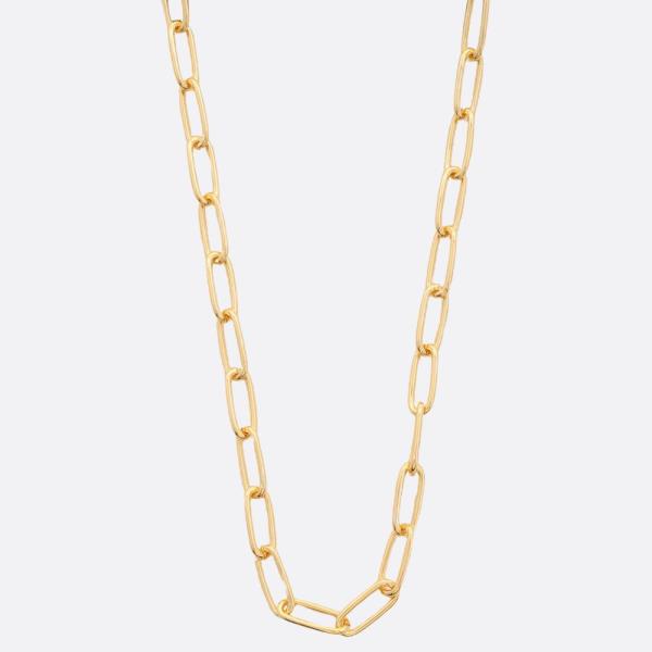 SODAJO OVAL LINK GOLD DIPPED NECKLACE