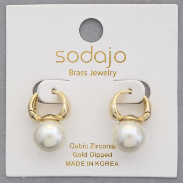 SODAJO PEARL GOLD DIPPED EARRING