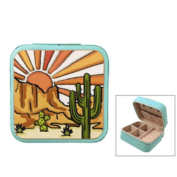 WESTERN CACTUS JEWELRY ORGANIZER BOX