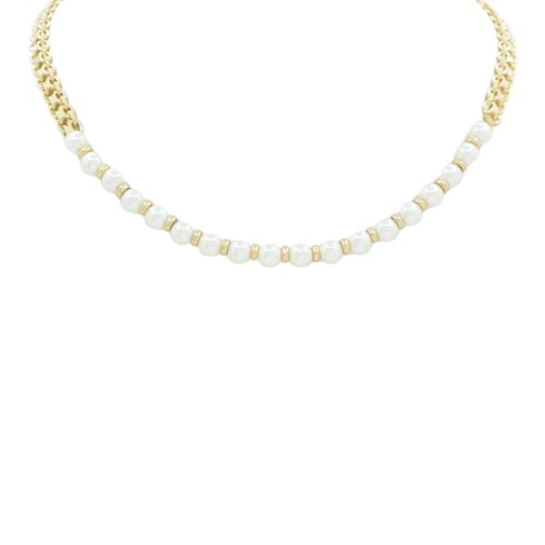 PEARL METAL NECKLACE