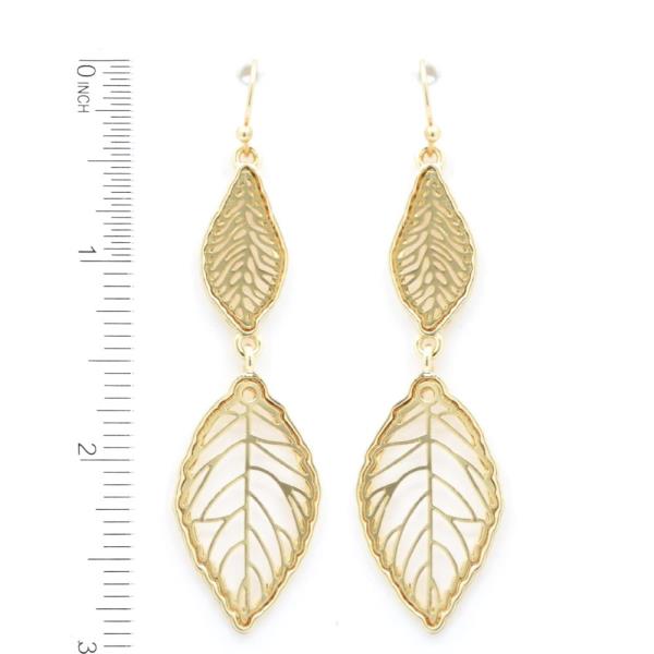 METAL LEAF DANGLE EARRING