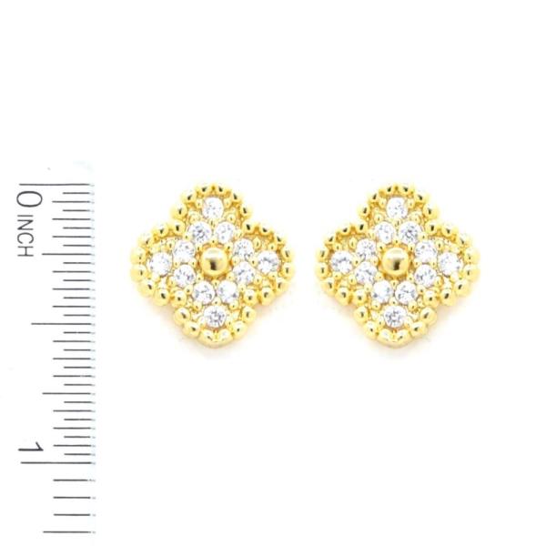 RHINESTONE CLOVER EARRING