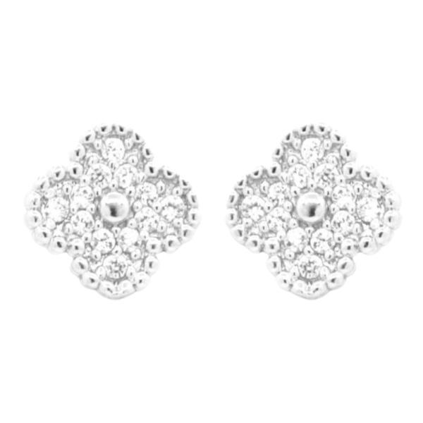 RHINESTONE CLOVER EARRING