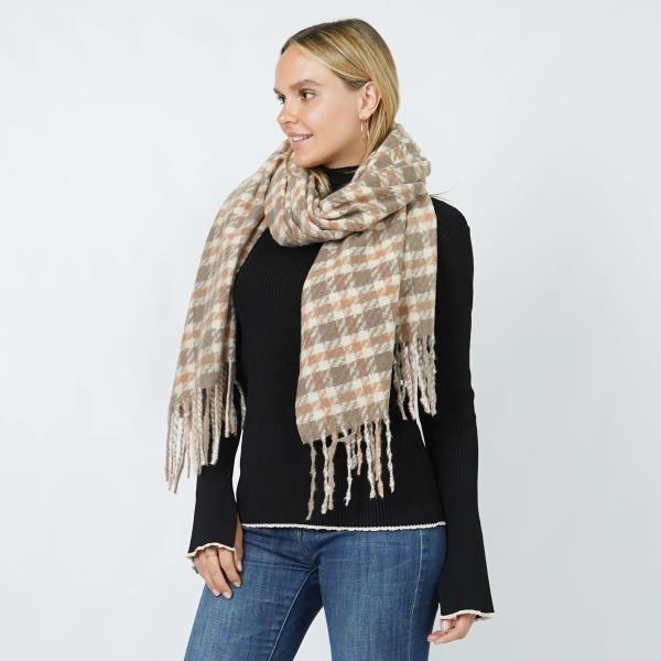 PLAID OBLONG SCARF/SHAWL