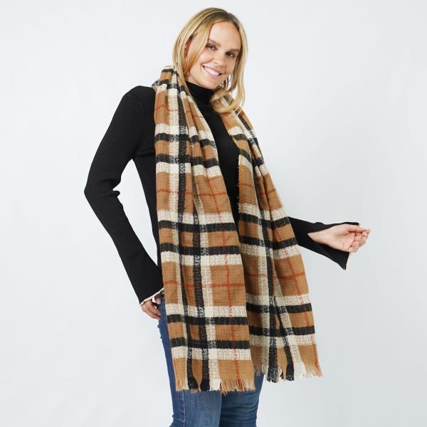 PLAID LUREX OBLONG SCARF/SHAWL