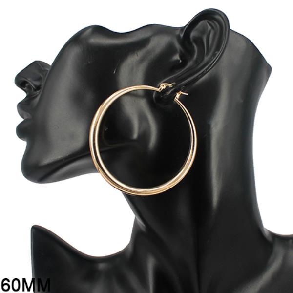 60MM TUBE HOOP EARRING