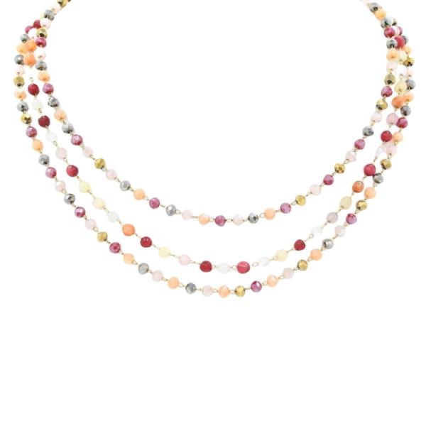 BEADED LAYERED NECKLACE