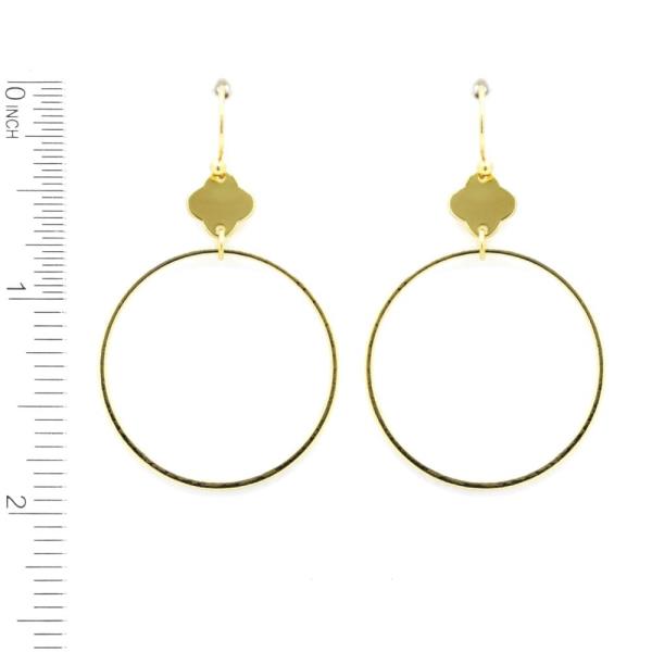 METAL ROUND DANGLE EARRING