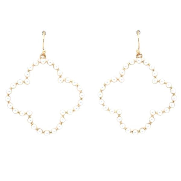 PEARL CLOVER DANGLE EARRING