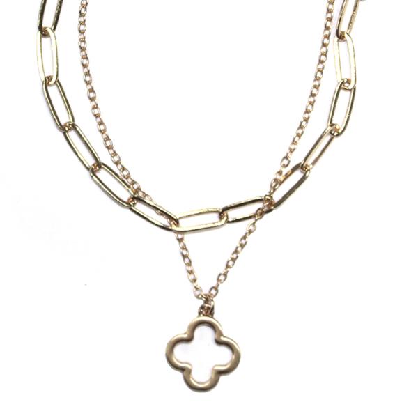 CLOVER METAL CHAIN BRACELET