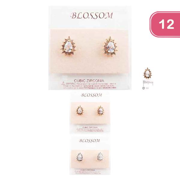 RHINESTONE EARRINGS (12 UNITS)