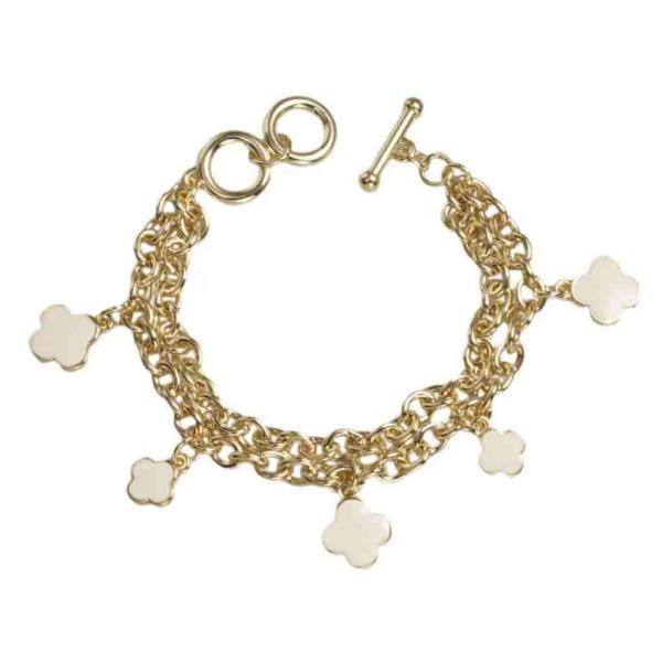 CLOVER WHITE CHARM BRACELET