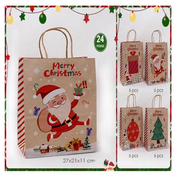 MERRY CHRISTMAS GIFT BAG (12 UNITS)