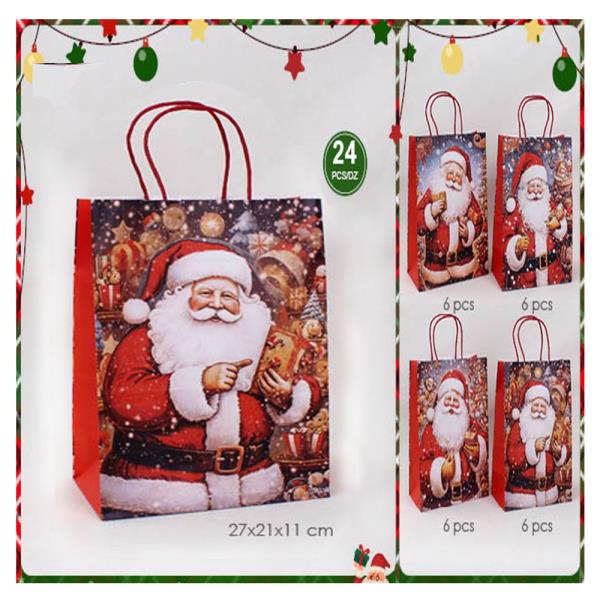 HAPPY SANTA GIFT BAG (12 UNITS)