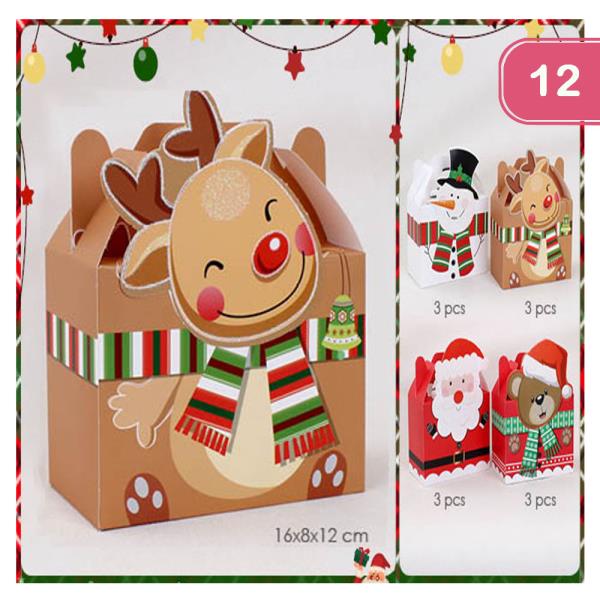 SANTA WITH FRIENDS CHRISTMAS GIFT BOX (12 UNITS)