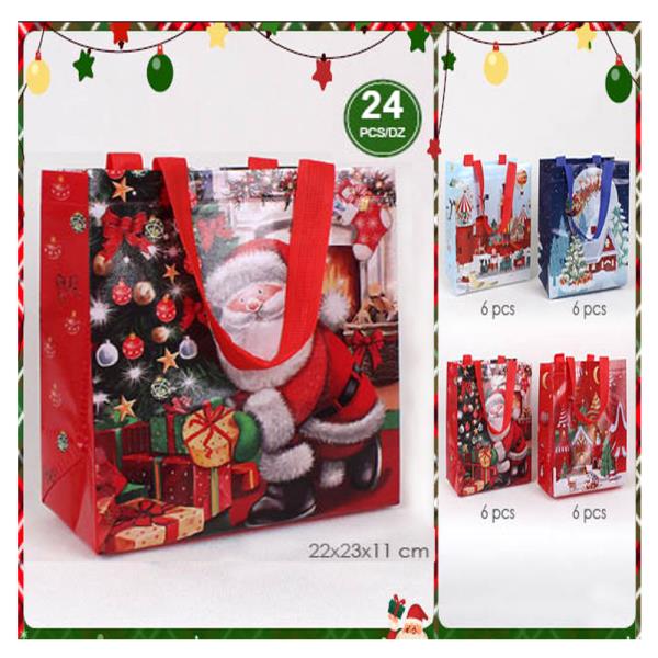 REUSABLE THEME CHRISTMAS BAG (24 UNITS)