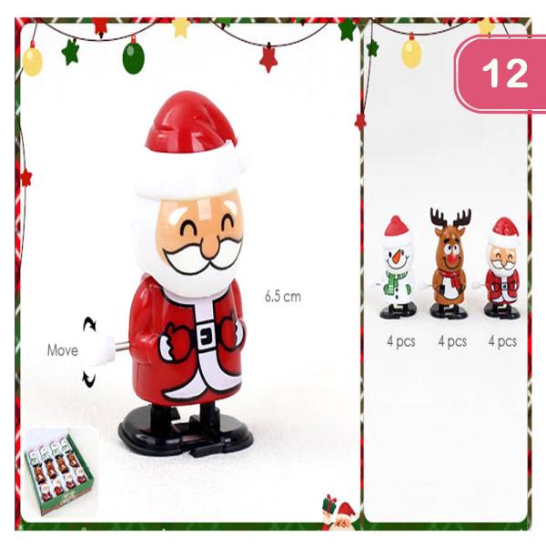 ASSORTED SMILE CHRISTMAS WIND UP TOY (12 UNITS)