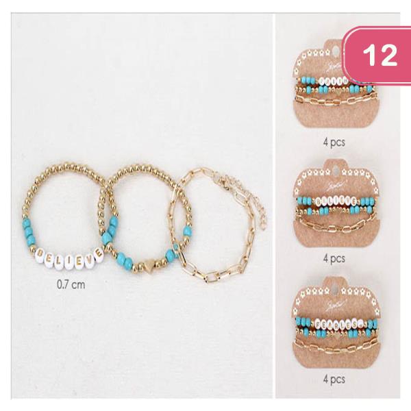 STACKABLE BRACELET SET (12 UNITS)