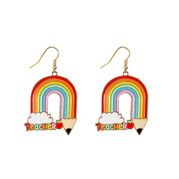 PENCIL RAINBOW EPOXY EARRING