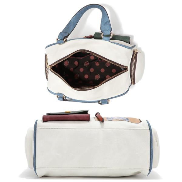 NICOLE LEE COLOR BLOCK PUPPY HANDBAG