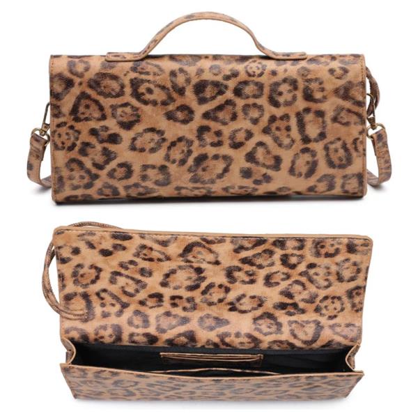 TOP HANDLE LEOPARD ADA CROSSBODY BAG