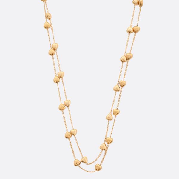 DAINTY HEART STATION LAYERED NECKLACE