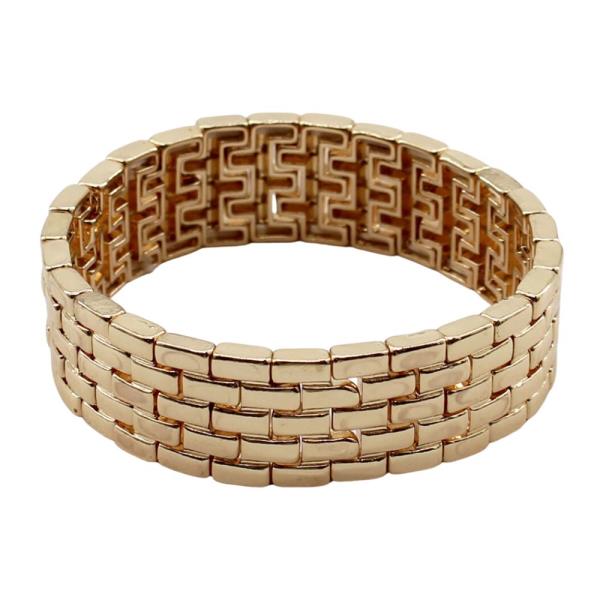 METAL TEXTURE STRETCH BRACELET