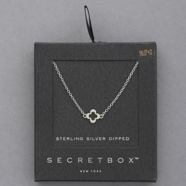 SECRET BOX CLOVER CHARM GOLD DIPPED NECKLACE