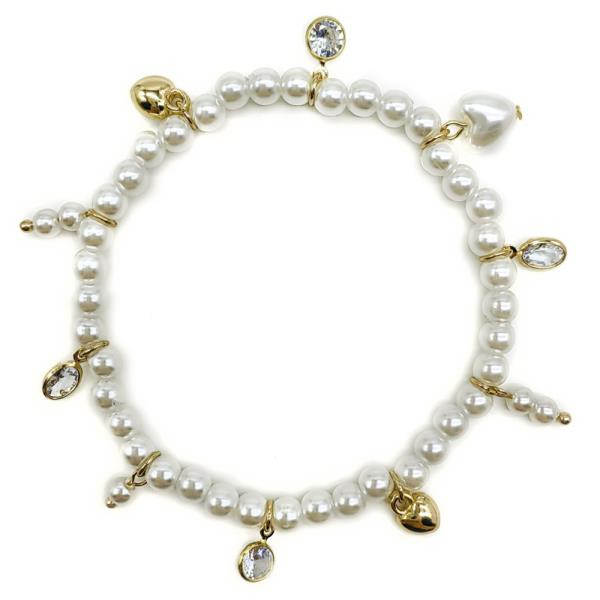 PEARL HEART STRETCH BRACELET