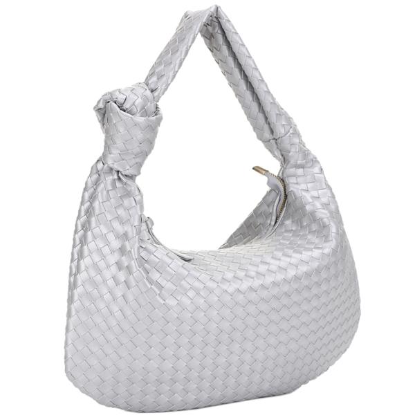 WOVEN KNOT SHOULDER BAG