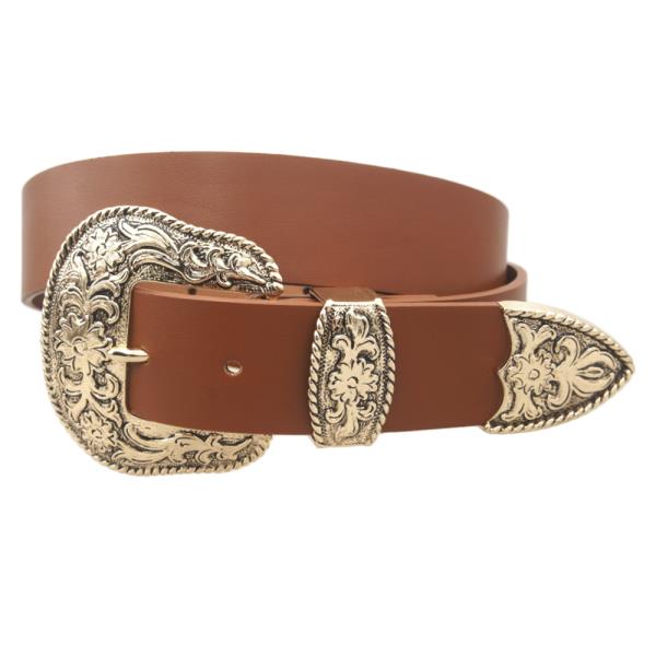 ASHLEY FLORA WESTERN BUCKLE BELT