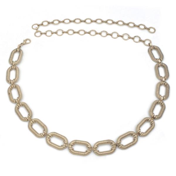 RIBBED OVAL CHAIN LINK BELT