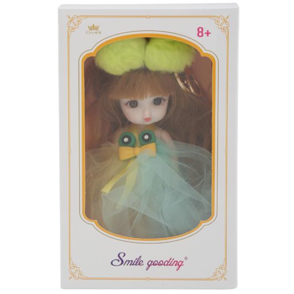 OLIVIA GREEN POMPOM DRESS ME UP DOLL KEYCHAIN BAG CHARM