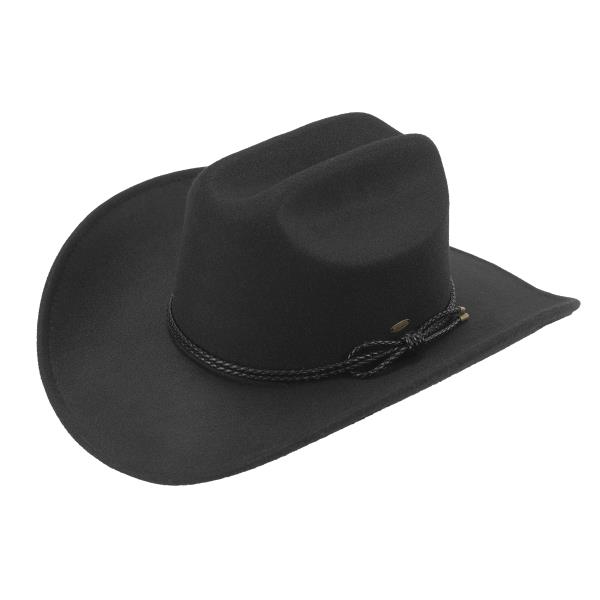 CC VEGAN FELT COWBOY WITH LEATHER ROPE