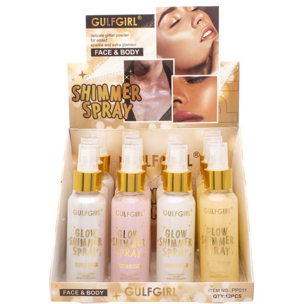 GULFGIRL FACE AND BODY SHIMMER SPRAY (12 UNITS)