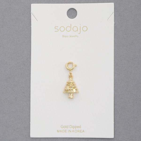 SODAJO CHRISTMAS TREE GOLD DIPPED NECKLACE CHARM