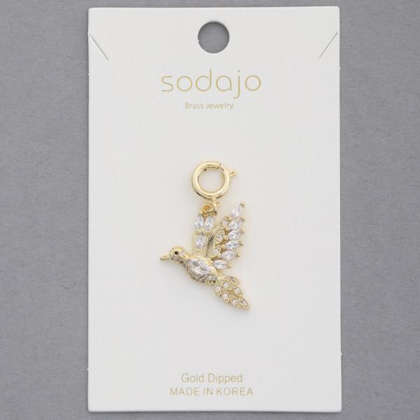 SODAJO HUMMING BIRD GOLD DIPPED NECKLACE CHARM