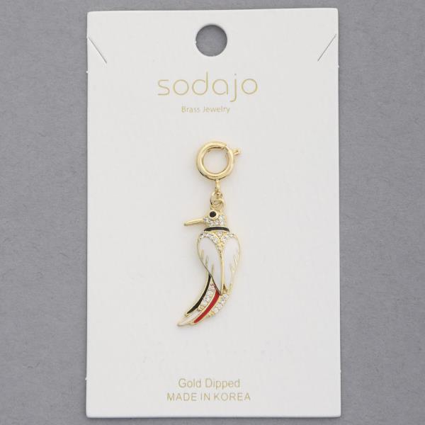 SODAJO BIRD GOLD DIPPED NECKLACE CHARM